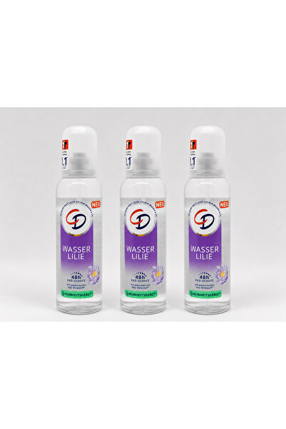 CD Wasserlilie Nilüfer Çiçeği (Su Zambağı) Kokulu Deodorant Sprey – 75 ml X 3...
