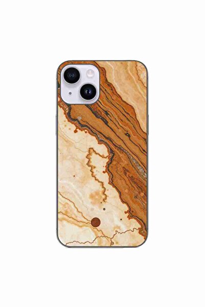 OEM Case compatible with Apple iPhone 15 Silicone Gel Tpu Model Caramel Marbl...