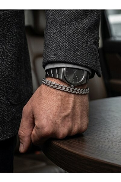 OEM Iced Out Miami Cuban Link Men's Bracelet - Rhodium Plated, Premium Zircon...