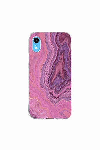 OEM Husa compatibila cu Apple iPhone XR Silicon Gel Tpu Model Pink Quartz Marble