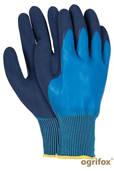 OGRIFOX Ox-Deepon 8 Royal Blue Latex Coated Protective Gloves