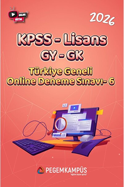 Pegem Akademi Yayıncılık 2026 KPSS Lisans GYGK Türkiye Geneli Online Deneme S...