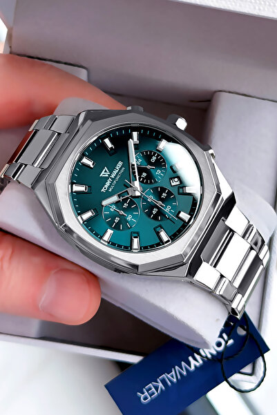 Tonny Walker Men's Watch - Silver Color - Steel Band - Water Resistant - All ...