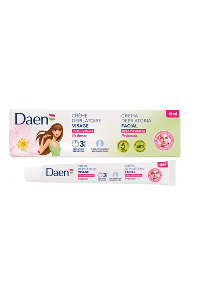 Daen Cremă Depilatoare Facială cu Măceșe, 15 ml, Pentru Femei, Păr Facial și ...