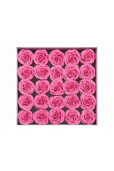 OEM Set 25 Trandafiri De Sapun Parfumati, Aspect Criogenat, 7cm Roz