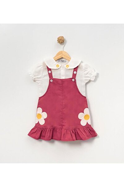Aymini kids Blugi colorați din sulfură pentru fete și cămașă scurtă cu broder...