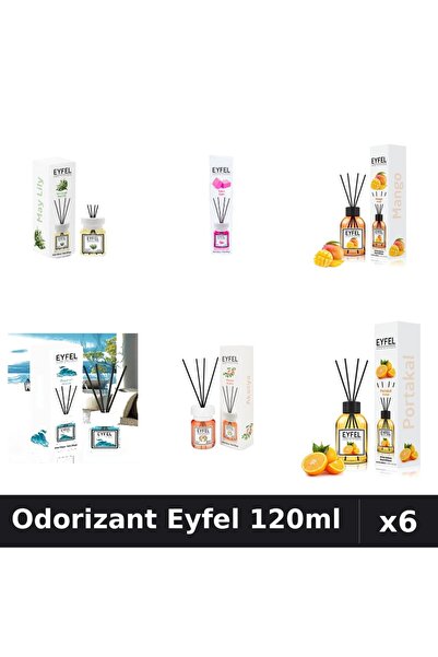 Eyfel Set 6 Odorizante Camera Betisoare - 6 Arome Asortate, 120ml