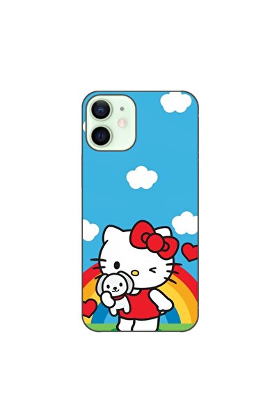 OEM Husa compatibila cu Apple iPhone 12 Mini Silicon Gel Tpu Model Hello Kitt...