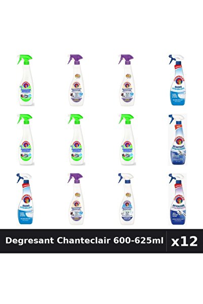 Chanteclair Set 12 Degresant Universal 600-625ml - Lămâie, Lavandă, Mosc, Bic...