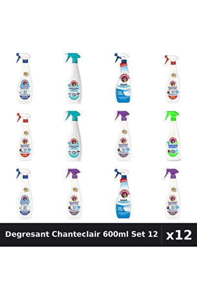 Chanteclair Set 12 Degresant Universal 600ml - 7 Arome, Anticalcar 625ml - Cu...