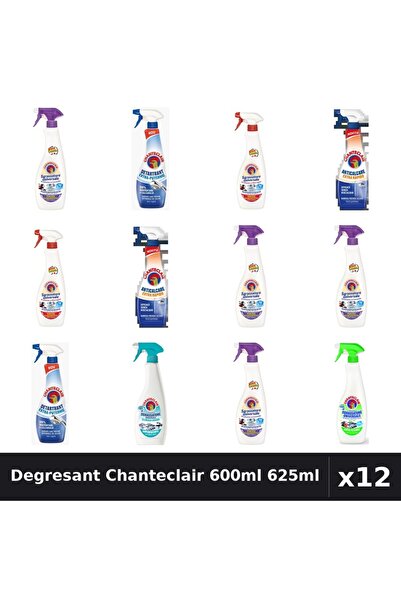 Chanteclair Set 12 Degresant Universal 600ml-625ml - 7 Arome, Detartrant, Ant...