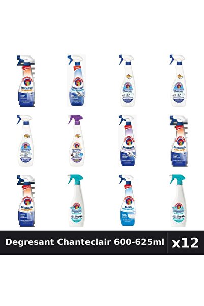 Chanteclair Pack 12 Degresant Universal 600-625ml - Bicarbonat, Lavanda, Anti...