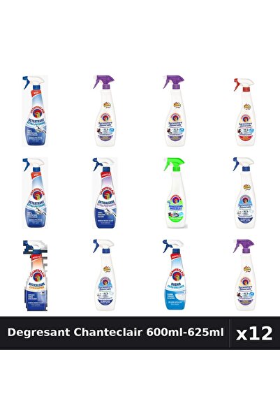 Chanteclair Set 12 Degresant Universal 600ml-625ml - 9 Arome, Detartrant, Ant...