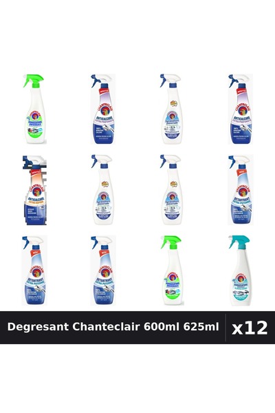 Chanteclair Set 12 Degresant Universal 600ml-625ml - Lamaie, Bicarbonat, Anti...