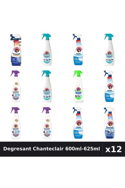 Chanteclair Set 12 Degresant Universal 600ml-625ml - Anti-Miros, Lămâie, Lavandă