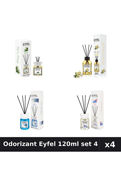 Eyfel Set 4 Odorizant Camera Betisoare 120ml - Cool Water, Lacramioare, Orhidee