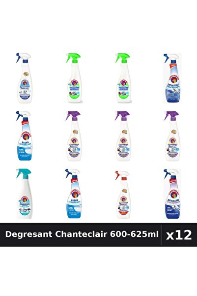 Chanteclair Set 12 Degresant Universal 600-625ml - 8 Arome Asortate Curatenie...