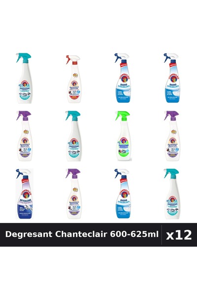 Chanteclair Set 12 Degresant Universal 600-625ml - Anti-Miros, Marsilia, Lama...