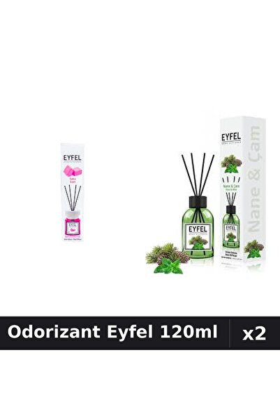 Eyfel Set 2 Odorizant Camera Betisoare - Bubble Gum, Pin Si Menta 120ml
