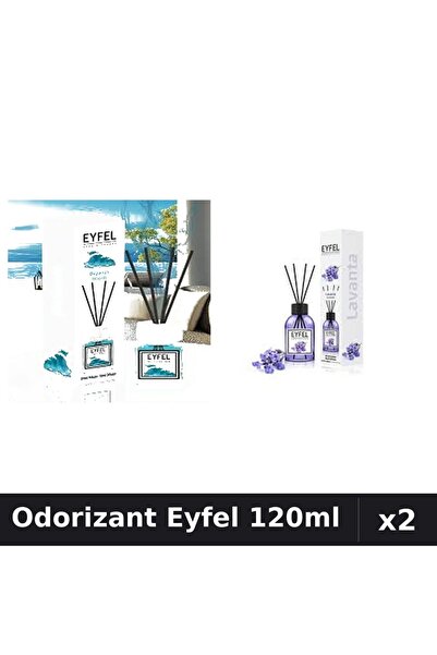 Eyfel Set 2 Odorizant Camera Betisoare 120ml - Ocean, Lavanda - Parfum Intens