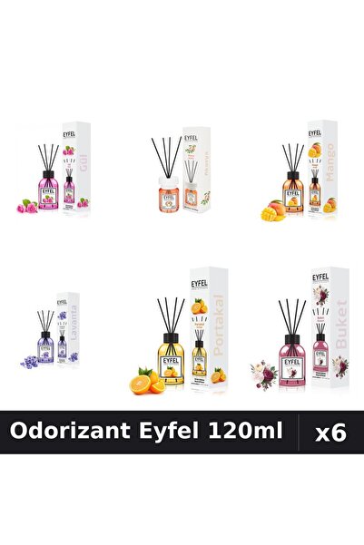 Eyfel Set 6 Odorizante Camera Betisoare - 6 Arome Asortate, 120ml Parfum