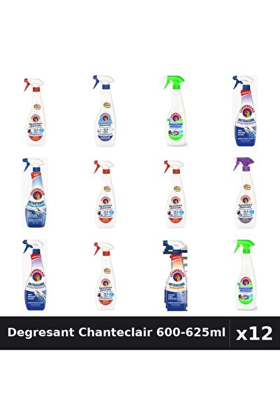 Chanteclair Set 12 Degresant Universal 600-625ml - 7 Arome, Anticalcar, Detar...