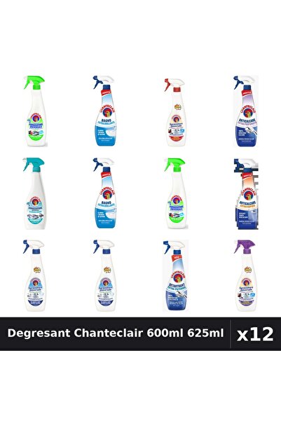 Chanteclair Set 12 Degresant Universal 600ml-625ml - 9 Arome, Anticalcar, Det...