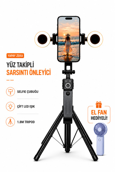 RAYLAX Yapay Zeka Yüz Takipli 1.8MT Aİ Çift Işıklı Sarsıntı Önleyici Telefon ...