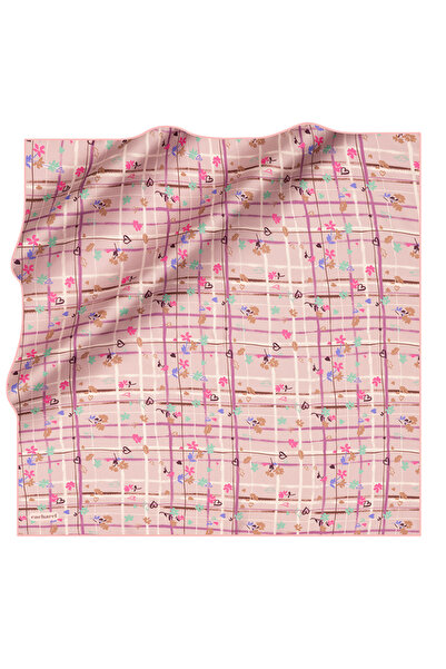 Cacharel Açık Pembe 90X90 İpek Twill Eşarp