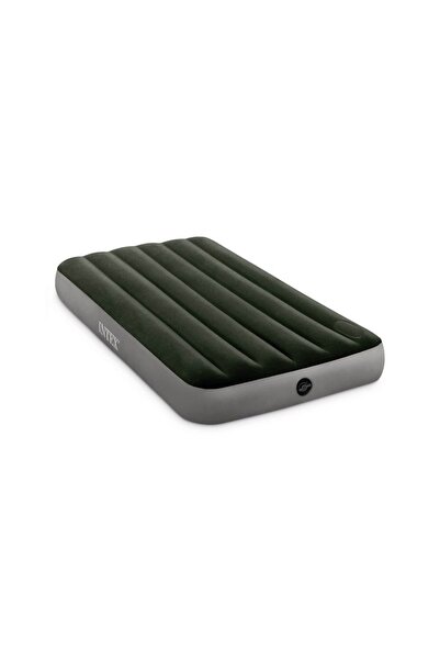 Zet Intex gray inflatable mattress 1 person with pump, 99x25x191 cm, for camp...