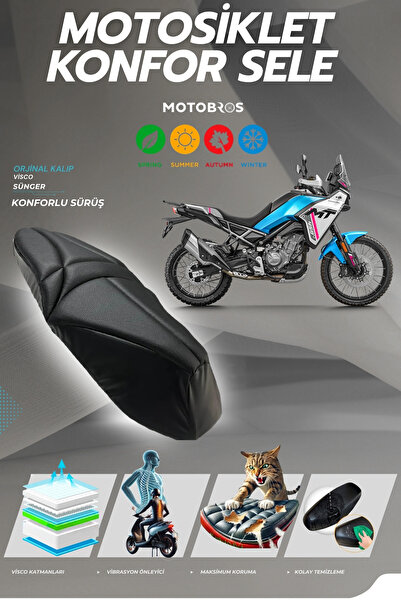 Motobros Cf Moto 450 Mt Compatible Comfort Saddle Cover Visco Sponge (Tear-Re...