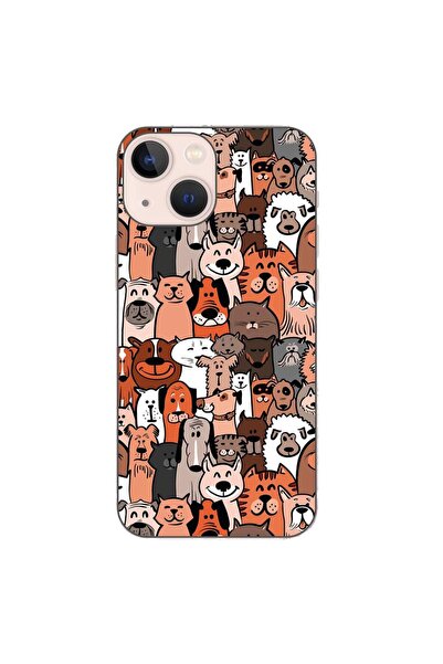 OEM Husa compatibila cu Apple iPhone 13 Mini Silicon Gel Tpu Model Caini si P...