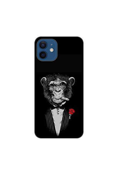 OEM Husa compatibila cu Apple iPhone 12 Silicon Gel Tpu Model Cigar Monkey