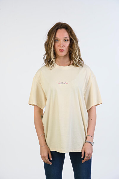 Don Kayde x INA COLLECTION %100 Pamuk Oversize Unisex Spiral Baskılı Premium ...