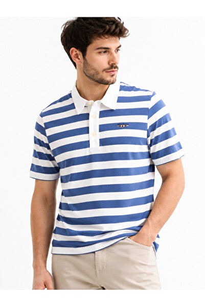 Galvanni Erkek Çizgili Polo Yaka T-shirt