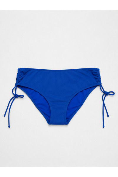 No Gossip Drawstring Side Tie Patterned Bikini Bottom