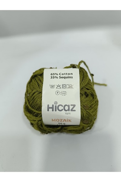 Pİ Yarn Hicaz Large Sequin Hand Knitting Yarn 50Gr