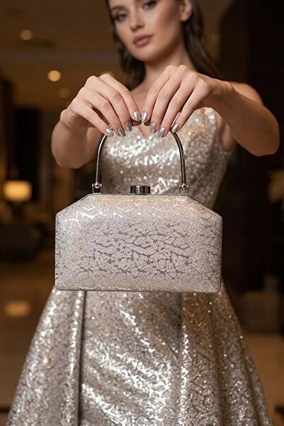VAROL ÇANTA Varol 745Complex Women's Evening Dress Bag Gold