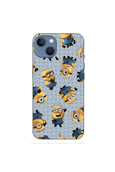 OEM Husa compatibila cu Apple iPhone 13 Silicon Gel Tpu Model Pattern Minioni