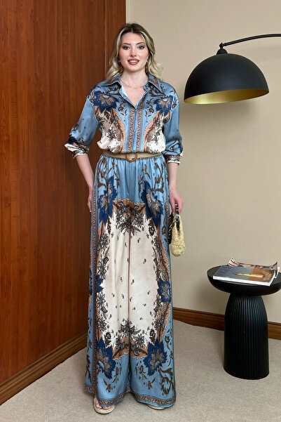 Butik Modana Saten Desenli Takım