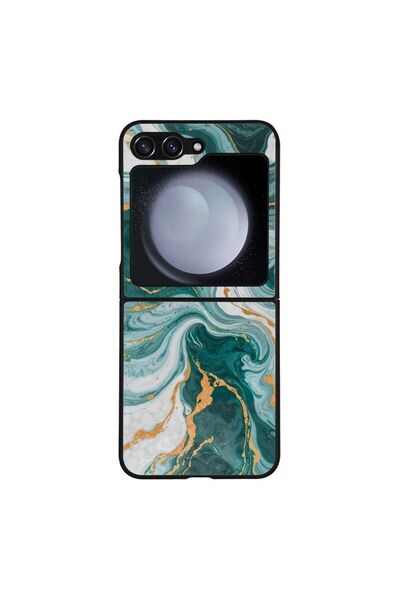 Sonique Θήκη Marble Series για Samsung Galaxy Z Flip 5 Πράσινο 01