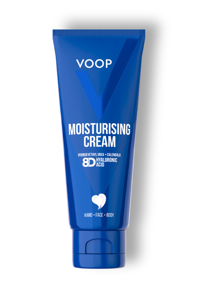 VOOP كريم مرطب 8D بحمض الهيالورونيك للعناية باليدين والوجه والجسم، مرطب مكثف