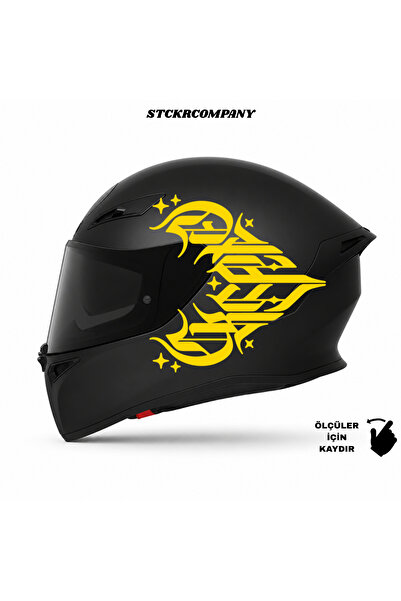 STCKRCO Create Kask Sticker – Motor Kaskı İçin Premium Yazı Kaligrafik Sticker