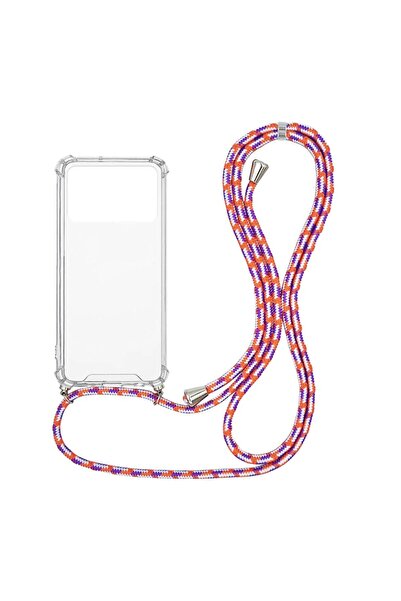 Sonique Θήκη Σιλικόνης με Κορδόνι Armor Clear Xiaomi Poco X4 Pro 5G Rainbow Κ...