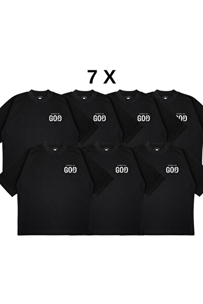 PURE EFFECT (7 ΤΕΜ.) Μπλουζάκι Unisex Oversize με μεικτή στάμπα μπροστά και π...