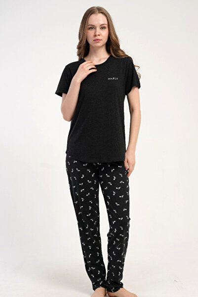 VİENETTA Women's P.Vıscon Short Sleeve Pajama Set, 512288