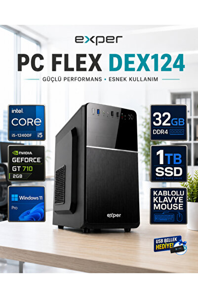 Exper PC Flex DEX124 İntel Core i5-12400F 32 GB DDR4 1 TB SSD Nvidia Geforce ...