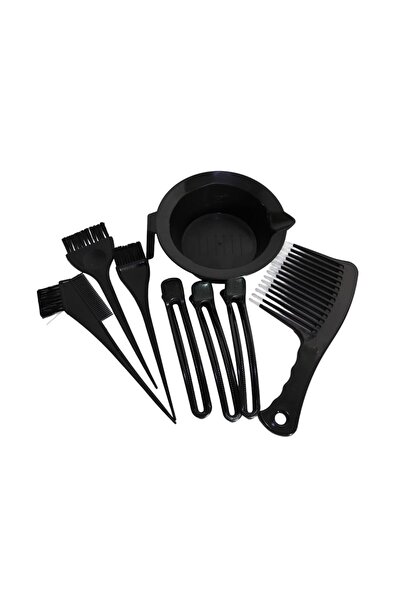 MAXDONA Hair Coloring Tool Set, Black, 8 Pieces, Includes Mixing Bowl, Applic...