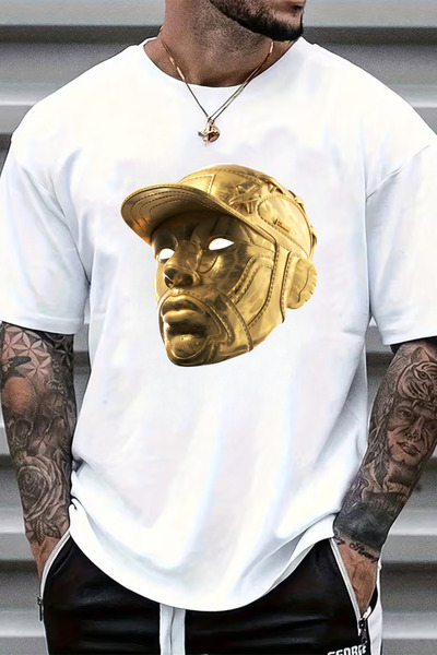 Sarah's Boutique Men's T-shirt – 100% cotton – "Gold Head"