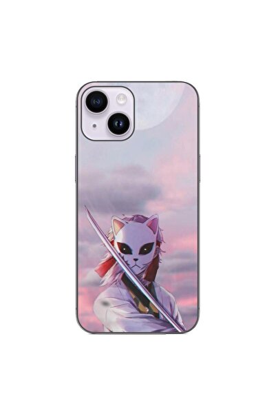 OEM Husa compatibila cu Apple iPhone 15 Silicon Gel Tpu Model Demon Slayer Sa...